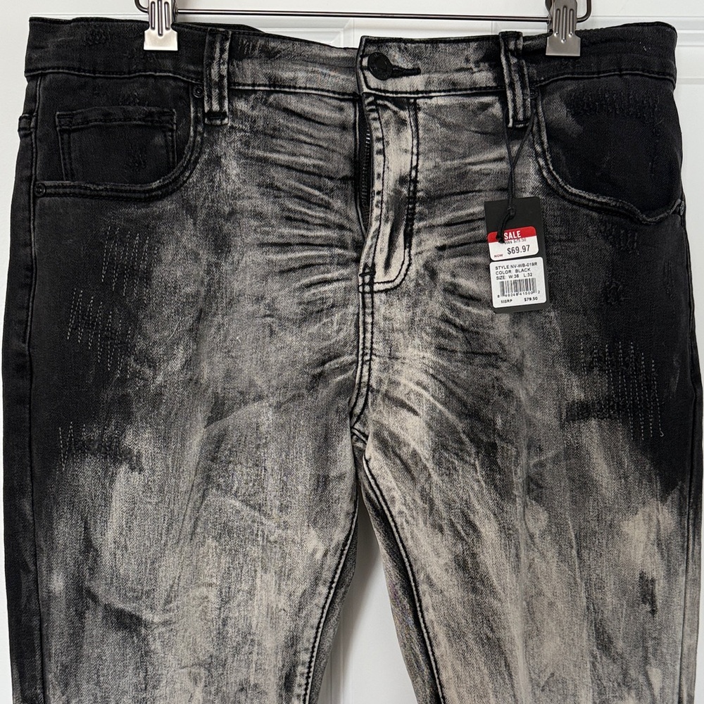 Edgy Black and Gray Skinny Jeans